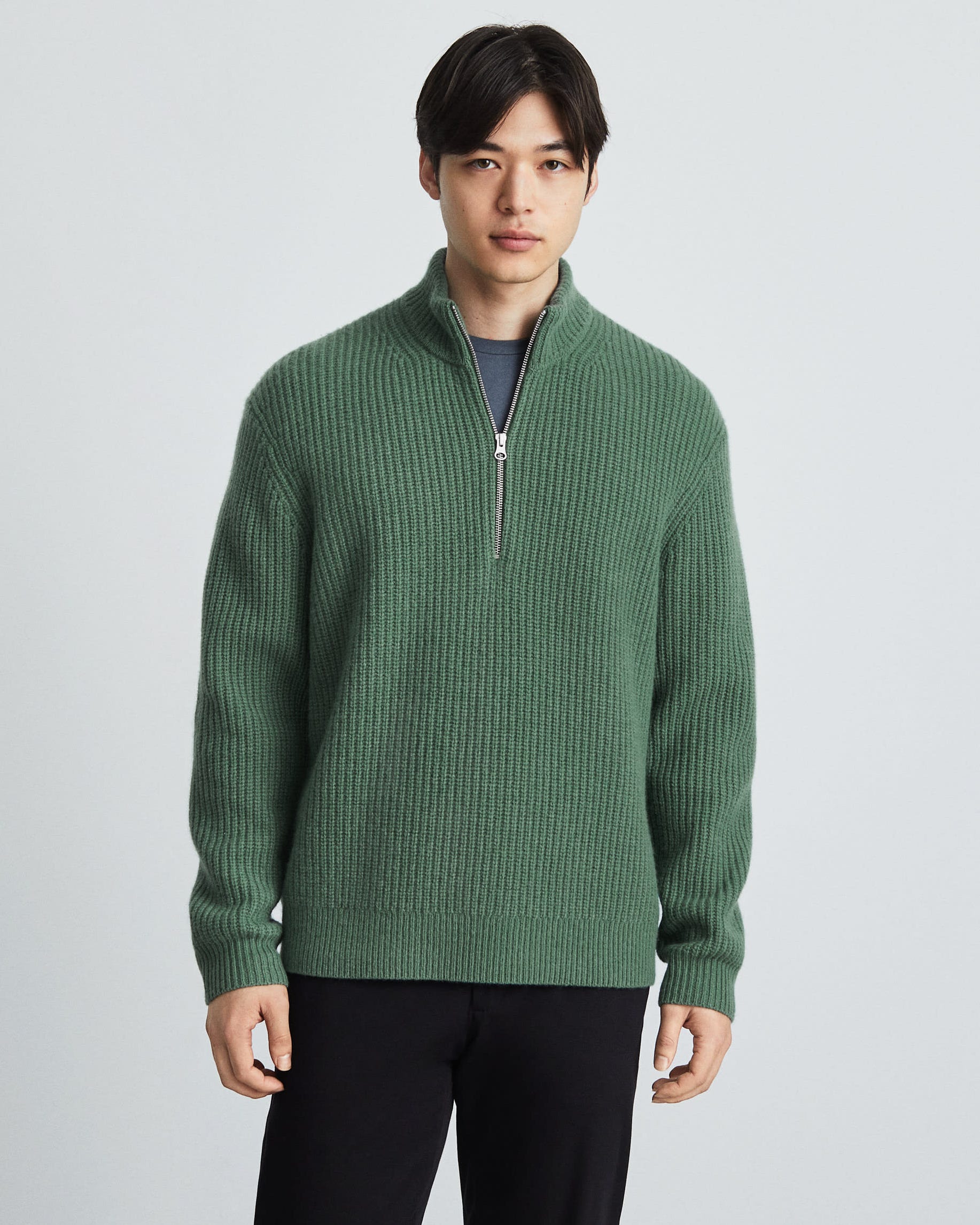 Merino Wool Half-Zip Sweater